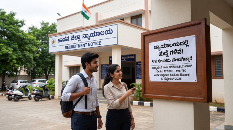Hassan District Court Recruitment 2026 Notification for 48 Peon Posts