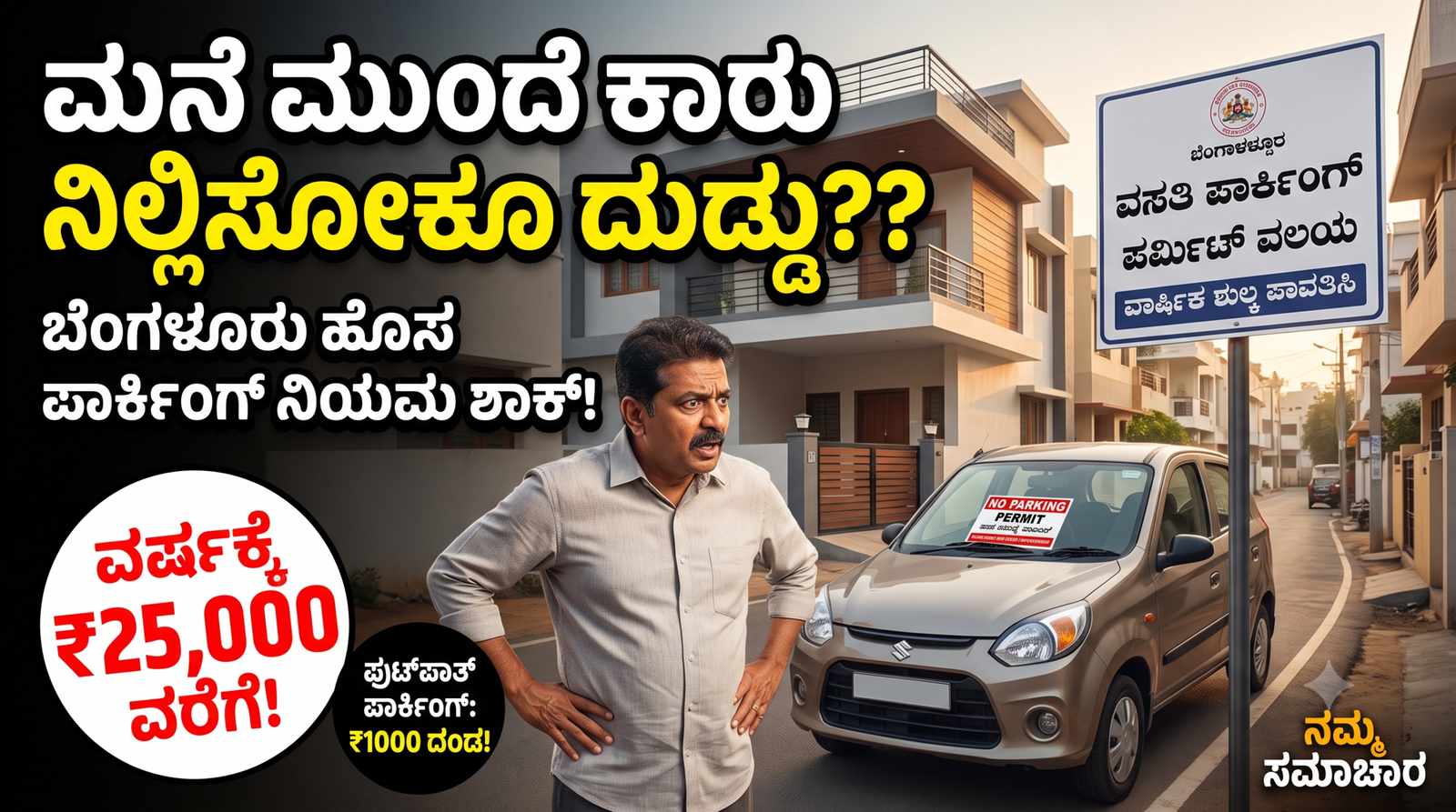 Bengaluru Parking Draft Rules 2026 guidelines for residential car parking and traffic fines