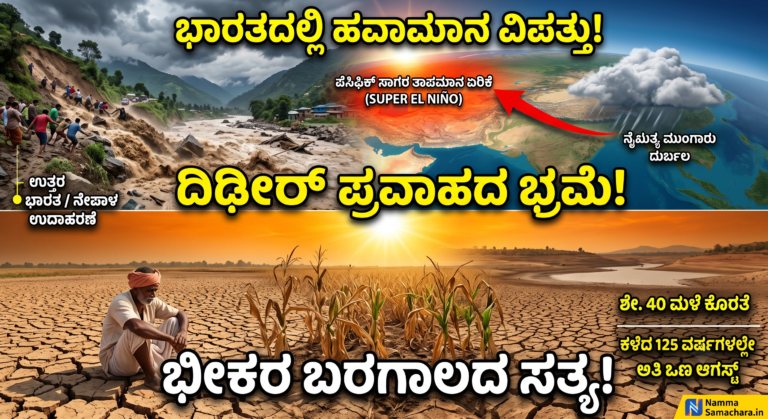 ಭಾರತದಲ್ಲಿ ಮುಂಗಾರು ಮಳೆ ಕೊರತೆ ಮತ್ತು ಎಲ್ ನಿನೊ ಪ್ರಭಾವ: ರೈತರಿಗೆ ಬೆಳೆ ರಕ್ಷಣೆ ಸಲಹೆಗಳು